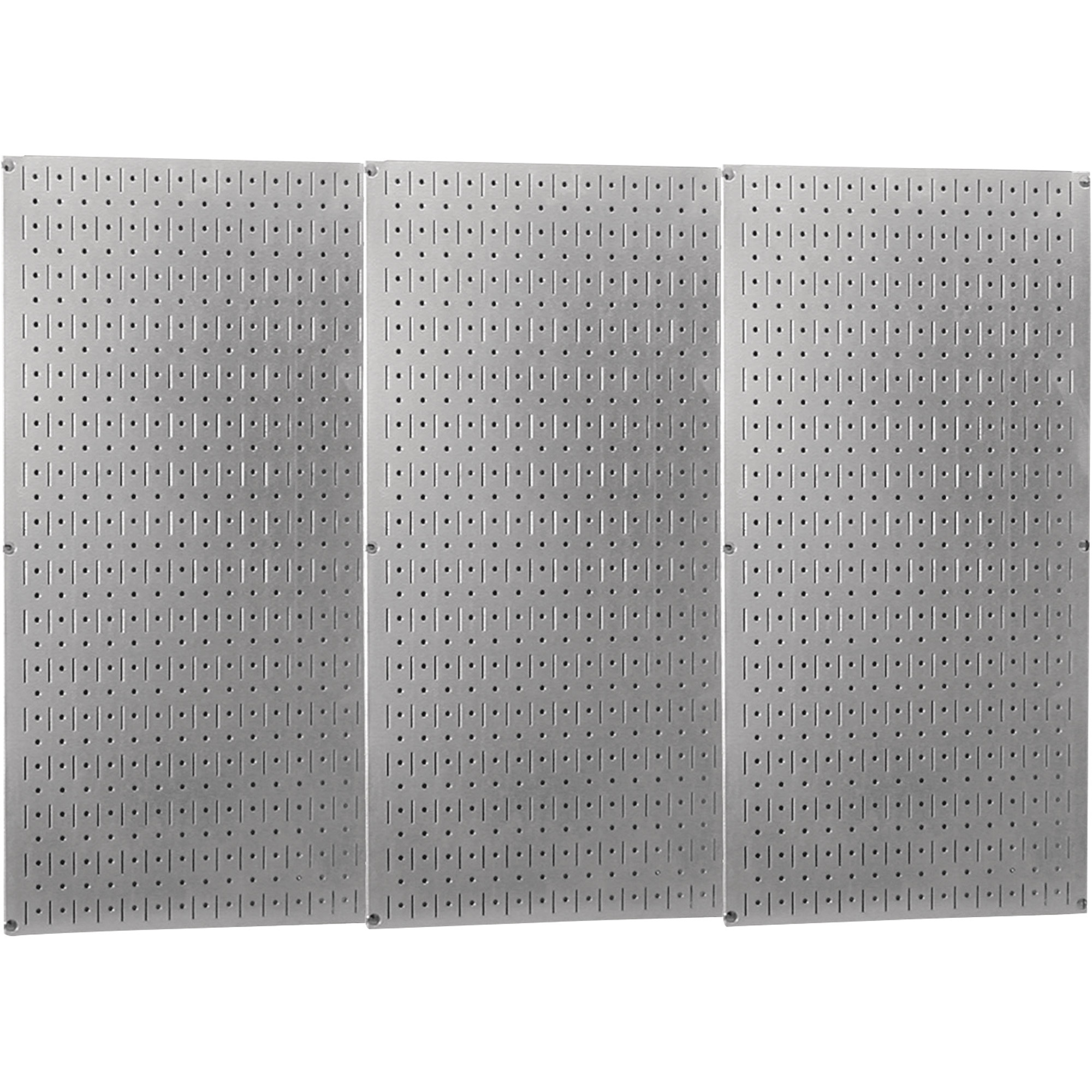 Wall Control Industrial Metal Pegboard, Galvanized Metal, Three 16in. x 32in. Panels, Model# 35-P-3248GV
